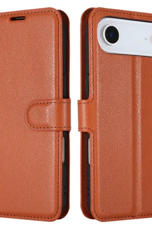 Vente Flash ShieldCase iPhone Air étui bibliothèque en cuir (marron)