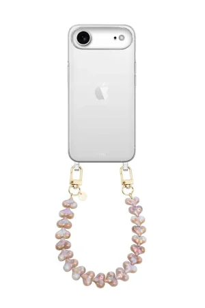 xoxo Wildhearts iPhone 17 Air - Funky Hearts (Champagne Pearl) Coque en transparente avec cordon Solde