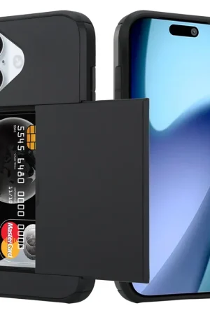 ShieldCase iPhone 17 coque porte-cartes avec curseur (noir) Certifié