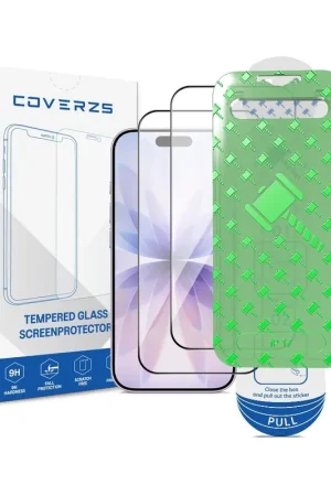 Coverzs iPhone 17 Tempered Glass protecteur d'écran avec cadre (2-Pack) Offre Spéciale