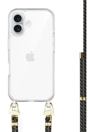 Meilleur Prix xoxo Wildhearts iPhone 17 - Gold Goddess Coque en transparente avec cordon