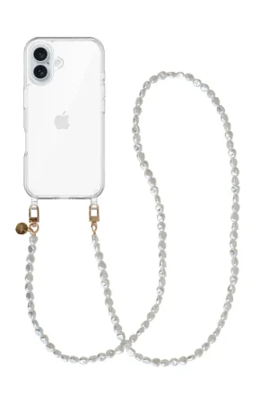 xoxo Wildhearts iPhone 17 - Pearlfection Coque en transparente avec cordon - long cordon Meilleur Choix