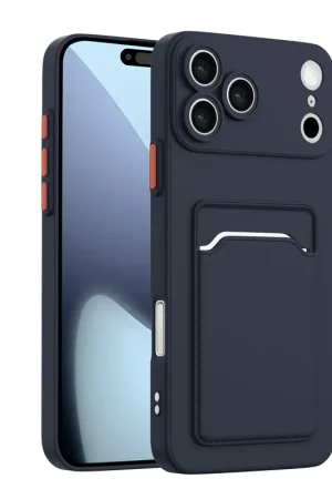 Prix Bas ShieldCase iPhone 17 Pro Back cover avec porte carte (bleu foncé)