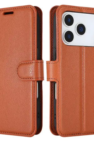Vente Directe ShieldCase iPhone 17 Pro étui bibliothèque en cuir (marron)