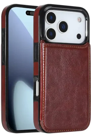 ShieldCase iPhone 17 Pro étui portefeuille (marron) Bon Marché