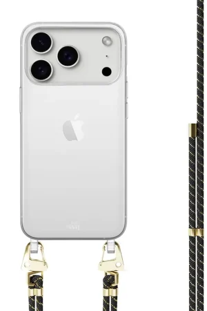 Vente Directe xoxo Wildhearts iPhone 17 Pro - Gold Goddess Coque en transparente avec cordon