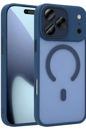 Seulement Aujourd’hui Coverzs iPhone 17 Pro Max coque mate MagSafe avec cache de caméra (bleu foncé)