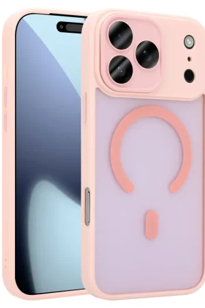 Coverzs iPhone 17 Pro Max coque mate MagSafe avec cache de caméra (rose) Certifié