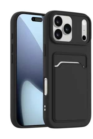 ShieldCase iPhone 17 Pro Max coque en silicone porte carte (noir) Super Prix