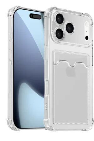 ShieldCase iPhone 17 Pro Max coque en TPU avec porte carte (transparente) Produit De Marque