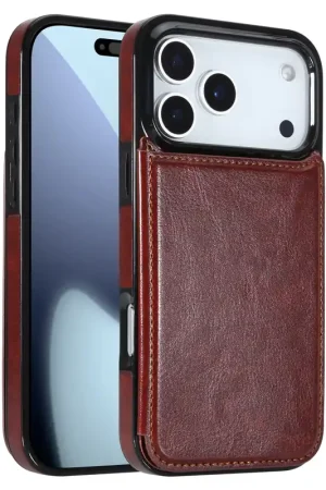 Petit Prix ShieldCase iPhone 17 Pro Max étui portefeuille (marron)