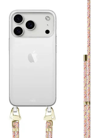Nouveauté xoxo Wildhearts iPhone 17 Pro Max - Rainbow Vibes Coque en transparente avec cordon