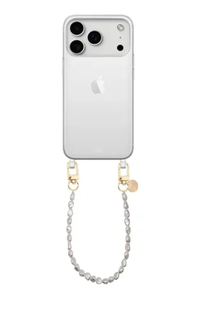 Quantité Limitée xoxo Wildhearts iPhone 17 Pro - Pearlfection Coque en transparente avec cordon - court cordon