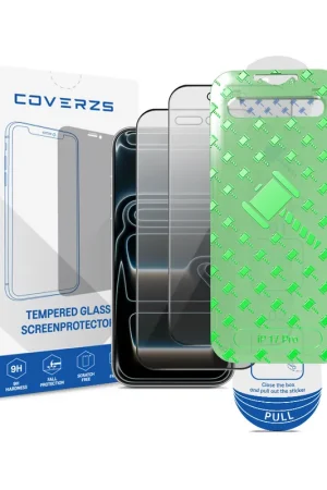 Coverzs iPhone 17 Pro Tempered Glass Privacy protecteur d'écran avec cadre (2-Pack) Achetez Aujourd’hui