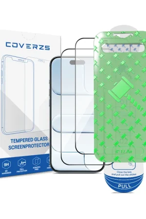 Bon Plan Coverzs iPhone Air Tempered Glass protecteur d'écran avec cadre (2-Pack)