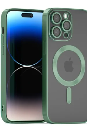Coverzs Coque MagSafe avec cache de caméra iPhone 11 Pro (vert foncé) Nouvel Arrivage