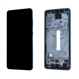 Écran Samsung Galaxy A52 4G (A525F) / A52 5G (A526B) Bleu + Châssis Origine Commande En Gros