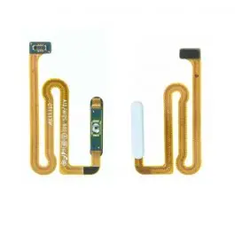 Retour Gratuit Nappe Power + Lecteur d'Empreintes Samsung Galaxy A12 2020 (A125F) / A12 (A127F) Blanc
