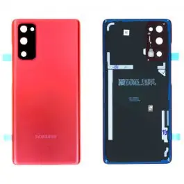 Vitre Arrière Samsung Galaxy S20 FE 4G (G780F) / S20 FE 5G (G781B) Rouge Origine Paiement Sécurisé