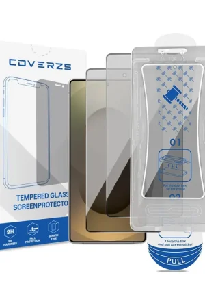 Expédié Aujourd’hui Coverzs Protection d'écran en verre trempé avec cadre pour Samsung Galaxy S26 Ultra (lot de 2)