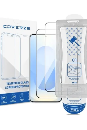 Coverzs Protection d'écran en verre trempé avec cadre pour Samsung Galaxy S26 (lot de 2) Offre Spéciale