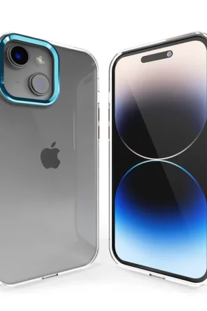 Coverzs Coque rigide iPhone 14 Plus bumper métallique (bleu) Nouvel Arrivage