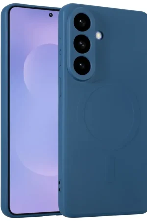 ShieldCase Samsung Galaxy S26 Plus Coque arrière en silicone avec MagSafe (bleu foncé) Nouveauté