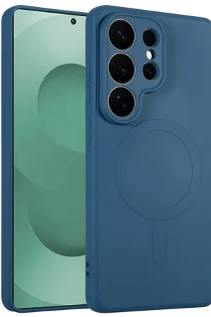 Satisfait Ou Remboursé ShieldCase Samsung Galaxy S26 Ultra Coque arrière en silicone avec MagSafe (bleu foncé)