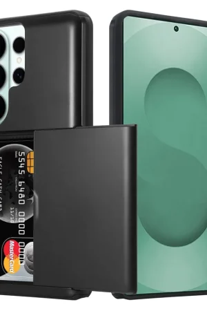 ShieldCase Samsung Galaxy S26 Ultra Coque porte-cartes coulissant (noir) Nouvelle Collection