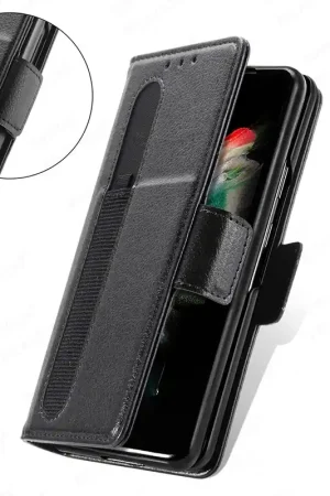 Must-Have ShieldCase Coque Samsung Galaxy Z Fold 4 porte-stylo noir