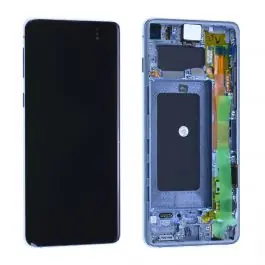 Réduction Écran Samsung Galaxy S10 (G973F) Bleu + Châssis Origine