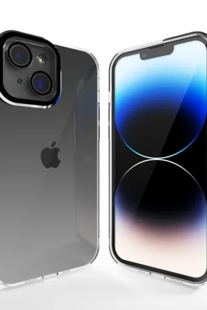 Coverzs Coque transparent iPhone 13 avec cache de caméra (noir) Prix Promo