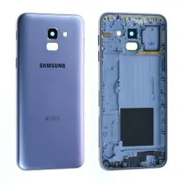 Dernier Modèle Coque arrière (Duos) / Châssis Samsung Galaxy J6 2018 (J600F) Bleu Argenté Origine