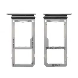 Tiroir SIM / SD (Double SIM) Samsung Galaxy Note 8 (N950F) Noir Nouvelle Collection