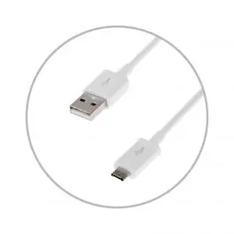 Câble Samsung Micro USB 1,50 m Blanc ECB-DU4EWE Origine Satisfait Ou Remboursé
