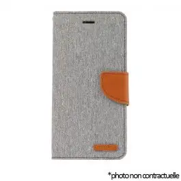 Prix Promo Housse Grainé Mercury Samsung Galaxy Note 5 (N920F) Gris / Marron
