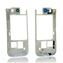 Vente Flash Chassis central avec cache caméra et flash Samsung Galaxy S3 i9300 blanc