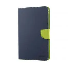 Housse Grainé Mercury Samsung Galaxy Note 10.1 2014 (P600) Blue Jean / Vert Citron Satisfait Ou Remboursé