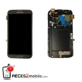 Bon Marché Écran Samsung Galaxy Note 2 4G (N7105) Gris Titane + Châssis Origine